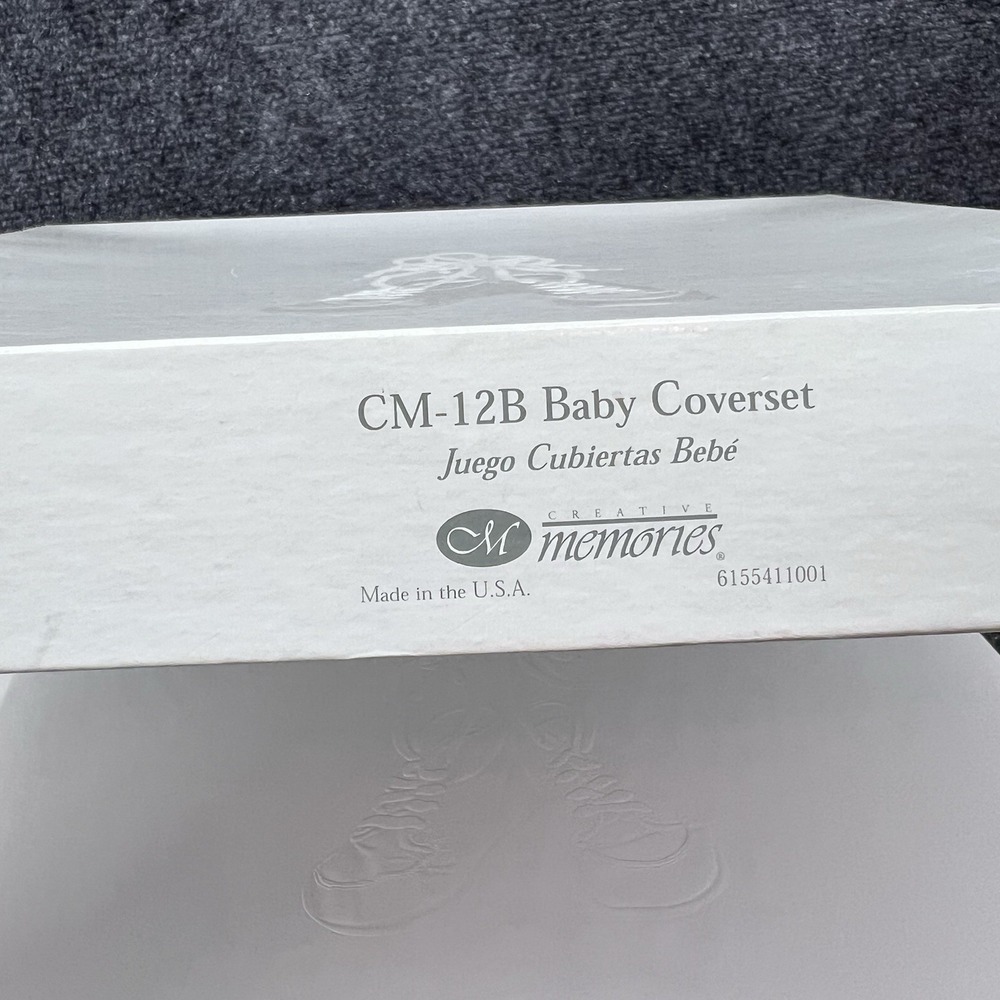 Creative Memories 12x12 Baby Album Coverset White Booties CM-12B Scrapbook Cover - Picture 2 of 4